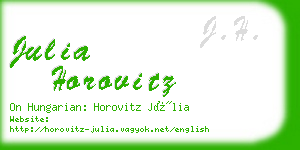 julia horovitz business card